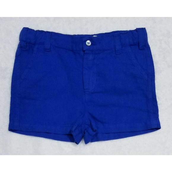 BABY BOY POPPY ROSE DENMARK EURO-BOUTIQUE MARLON SEA BLUE LINEN SHORTS $95 3M - Picture 2 of 7